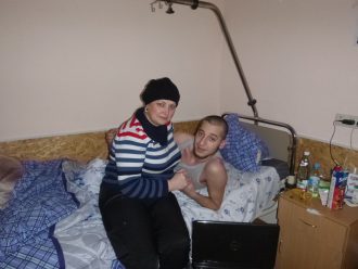 Нина Москалева с пострадавшими на Майдане