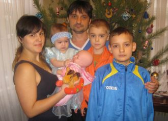 Белый Владислав с семьей